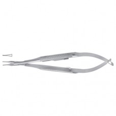 Barraquer-Troutman Micro Needle Holder Straight - Very Delicate - Round Handle - With Lock Stainless Steel, 10.5 cm - 4"